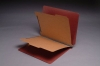 Type II Pressboard Classification Folders, Full Cut End Tab, Letter Size, 2 Divider (Box of 40)