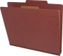 Type II Pressboard Classification Folders, 2/5 Right of Center (Top-Tab), Letter Size, 2� Tyvek Expansion, 1 Divider (Box of 50)