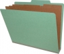 Type II Pressboard Classification Folders, 2/5 Right of Center (Top-Tab), Letter Size, 3� Tyvek Expansion, 3 Divider (Box of 30)