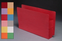 Color Full End Tab Expansion Pockets, Paper Gussets, Legal Size, 1-3/4" Expansion (Carton of 50)