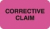 Insurance Collection Labels, CORRECTIVE CLAIM - Fl Pink, 1-1/2" X 7/8" (Roll of 250)