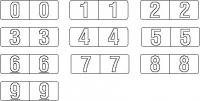 Barkley NBWM Compatible White Mini Numeric Labels, Laminated Stock, 1/2" X 1-1/2" Individual Numbers - Roll of 500