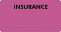 Insurance Labels, INSURANCE - Fl Pink, 3-1/4" X 1-3/4" (Roll of 250)