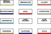 Stick-On Chart Divider Tabs