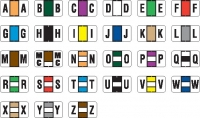 Jeter 7200 Compatible Alpha Labels, Laminated Stock, 15/16" X 1-5/8", Individual Letters - Pack of 225