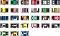 Jeter 7700 Compatible Alpha Labels, Laminated Stock, 15/16" X 1-5/8" Individual Letters - Roll of 500