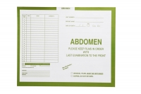 Abdomen, Yellow/Green #381 - Category Insert Jackets, System I, Open Top - 14-1/4" x 17-1/2" (Carton of 250)