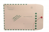 X-Ray Film Mailers, 11 pt Manila, 11" x 13", Green Diamond Border, String and Button Closure (Carton of 50)