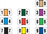 Jeter 7300 Compatible Numeric Labels, Laminated Stock, 15/16" X 1-5/8", Starter Set - 10 Rolls of 500