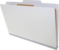 Type III Pressboard Classification Folders, Top-Tab, Legal Size, 2” Expansion, 1 Divider (Box of 10)
