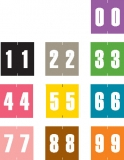 IEC/AFV Compatible Numeric Labels, Laminated Stock, 1-7/8" X 1-7/8" Individual Numbers - Roll of 500