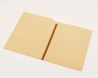 14 pt Manila Folders, Full Cut End Tab, Letter Size, Upside Down Double Pockets Inside Front, U-File-M Strip (Box of 50)