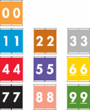 Barkley NSFM Compatible Numeric Labels, Laminated Stock, 1-11/16" X 1-1/2" Individual Numbers - Roll of 500