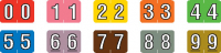 Barkley NBKM Compatible Numeric Labels, Laminated Stock, 1" X 1-1/2" Individual Numbers - Pack of 225