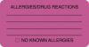 Allergy Warning Labels, ALLERGIES/DRUG REACTIONS - Fl Pink, 3-1/4" X 1-3/4" (Roll of 250)