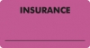 Insurance Labels, INSURANCE - Fl Pink, 3-1/4" X 1-3/4" (Roll of 250)