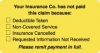 Patient Responsibility Labels, Your Insurance Co. Has Not Paid... - Fl Chartreuse, 3-1/4" X 1-3/4" (Roll of 250)