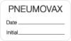 Chart Labels, PNEUMOVAX - White, 1-1/2" X 7/8" (Roll of 250)