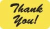 Billing Collection Labels, Thank You! - Fl Chartreuse, 1-1/2" X 7/8" (Roll of 250)