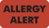 Allergy Warning Labels, Allergy Alert - Fl Red, 1-1/2" X 7/8" (Roll of 250)