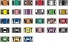 Jeter 7700 Compatible Alpha Labels, Laminated Stock, 15/16" X 1-5/8" Individual Letters - Roll of 500