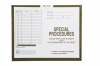 Special Procedures, Olive #582 - Category Insert Jackets, System I, Open Top - 14-1/4" x 17-1/2" (Carton of 250)