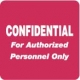 HIPAA Labels, Confidential Authorized Personnel Only - Red, 2" X 2" (Roll of 500)