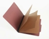 25 Pt. Pressboard Classification Folders, 2/5 Cut ROC Top Tab, Letter Size, 3 Dividers, Carnelian Red (Box of 10)