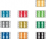 Col'R'Tab Compatible Double Digit Labels, Laminated Stock, 1" X 1-1/2" Individual Numbers - Roll of 500