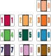 Tab Compatible Numeric Labels, Vinyl Kimdura Stock, 1" X 1.25" Individual Numbers - Roll of 1000