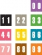 IEC/AFV Compatible Numeric Labels, Laminated Stock, 1-7/8" X 1-7/8" Individual Numbers - Roll of 500