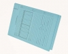 End Tab Patent Tri-Fold folders with print, black ink 2 sides, 3 ear-wings with holes, no fasteners, bottom pocket (box of 25)