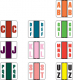 POS Compatible Random Alpha Labels, Laminated Stock, 1-1/2" X 1-1/2" Individual Letters - Package of 150 for Ring Binder