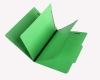 15 Pt. Green Classification Folders, 2/5 Cut ROC Top Tab, Letter Size, 2 Dividers (Box of 25)