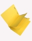 15 Pt. Yellow Classification Folders, Full Cut End Tab, Letter Size, 2 Dividers (Box of 25)