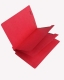 15 Pt. Red Classification Folders, Full Cut End Tab, Letter Size, 2 Dividers (Box of 25)