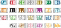 Col'R'Tab Compatible Alpha Labels, Laminated Stock, 1" X 1-1/2", Starter Set - 27 Rolls of 500