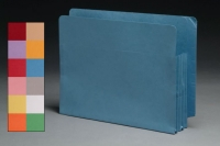 Color Full End Tab Expansion Pockets, Paper Gussets, Letter Size, 1-3/4" Expansion (Carton of 50)