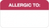 Allergy Warning Labels, ALLERGIC TO: - Red/White, 1-1/2" X 7/8" (Roll of 250)