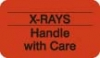 X-Ray Labels, X-RAYS Handle with Care - Fl Red, 1-1/2" X 7/8" (Roll of 250)