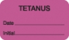 Chart Labels, TETANUS - Fl Pink, 1-1/2" X 7/8" (Roll of 250)