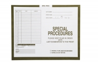 Special Procedures, Olive #582 - Category Insert Jackets, System I, Open Top - 14-1/4" x 17-1/2" (Carton of 250)