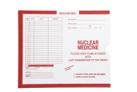 Nuclear Medicine, Red #185 - Category Insert Jackets, System I, Open End - 10-1/2" x 12-1/2" (Carton of 500)
