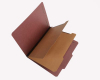 25 Pt. Pressboard Classification Folders, 2/5 Cut ROC Top Tab, Letter Size, 2 Dividers, Red (Box of 15)