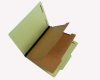 25 Pt. Pressboard Classification Folders, 2/5 Cut ROC Top Tab, Legal Size, 2 Dividers, Peridot Green (Box of 15)